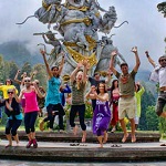 Explorers enjoying a scenic tour of Bedugul, featuring beautiful lakes, lush gardens, and stunning mountain views