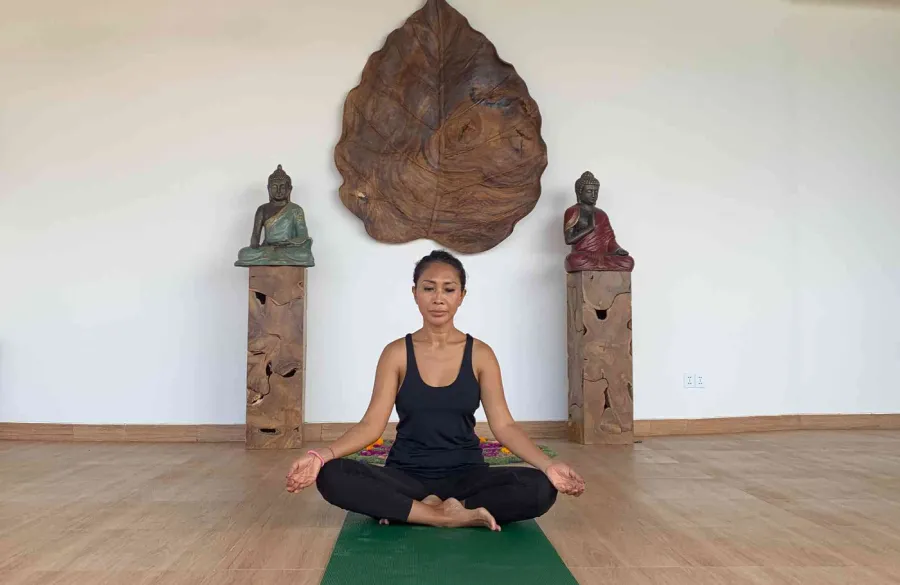 meditation at the bodhi leaf bali