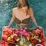 Pool with Floating Food Tray