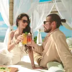 couple enjoying their drinks