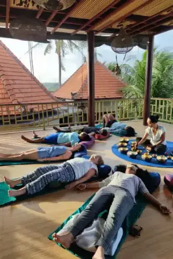 sound healing session at the bodhi leaf